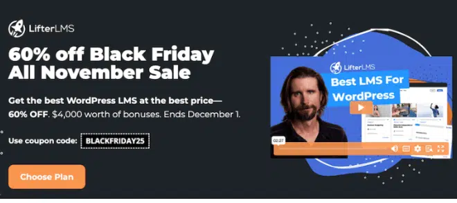 LifterLMS Black Friday Deal Page